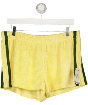 TOPSHOP Yellow Towelling Stripe Shorts UK M
