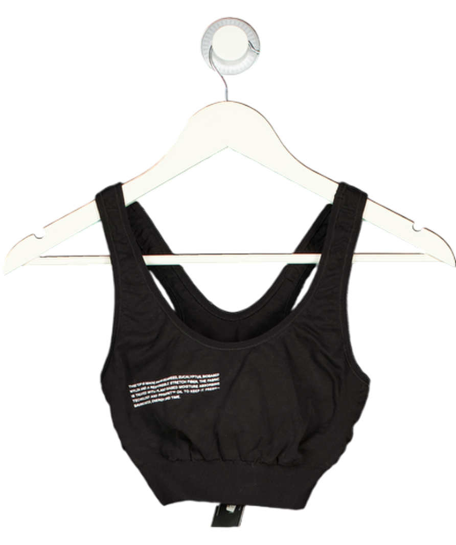 PANGAIA Black Sports Bra UK XS