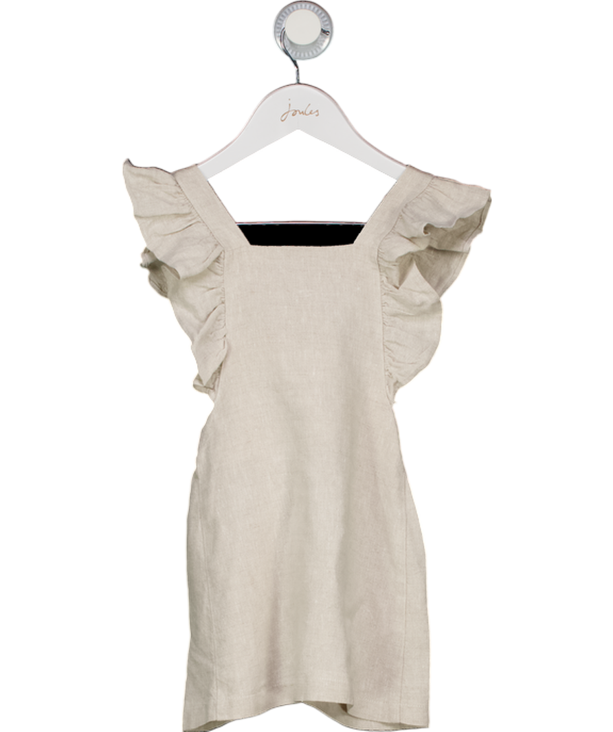 Freya Lillie Natural Beige Linen Penelope Dress 2 Years