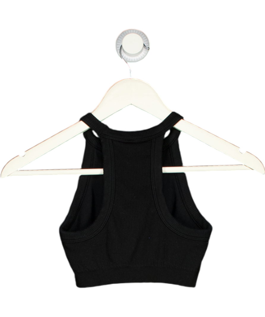 COMMANDO Black Rib Racer Back Crop Top UK S/M