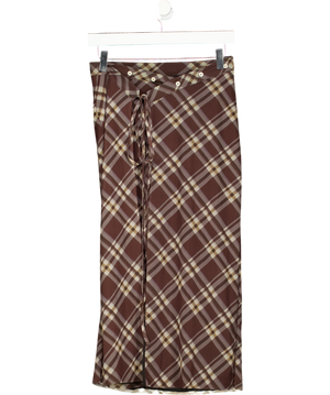 ZARA Brown Check Skirt UK S