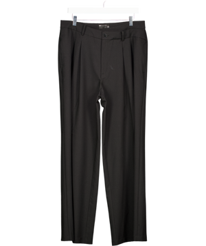 ASOS Black Tailored Wide Leg Pleated Trousers UK 12