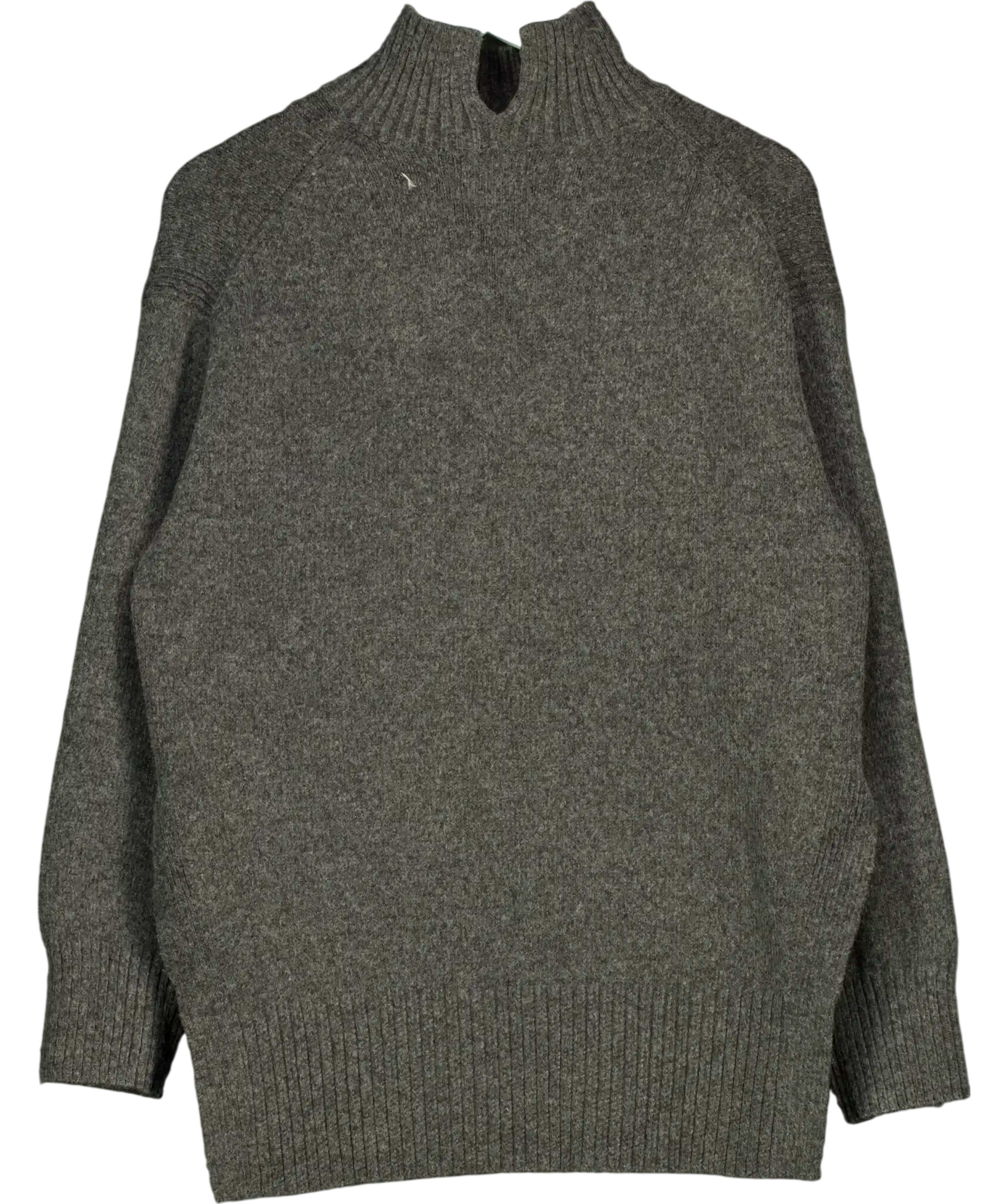 H&M Grey Marl Oversized Polo-neck Jumper UK S