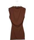 Mars the Label Brown Boat Neck Mini Dress UK S