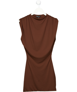 Mars the Label Brown Boat Neck Mini Dress UK S