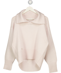 LUCY NAGLE Cream Virgin Wool / Cashmere Blend Collared Super Soft Jumper UK XS/S