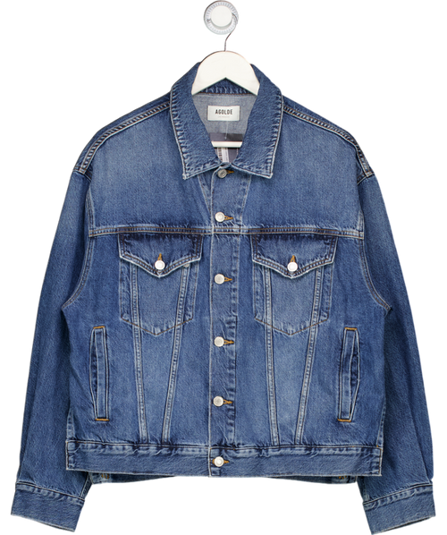 AGOLDE Blue Oversize Denim Slice Side Jacket UK S