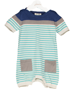 LILLE BARN Blue Striped Romper Button Fastening 6-9 Months