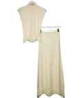 PRETTY LAVISH Cream Orlendina Fringe Knit UK XS