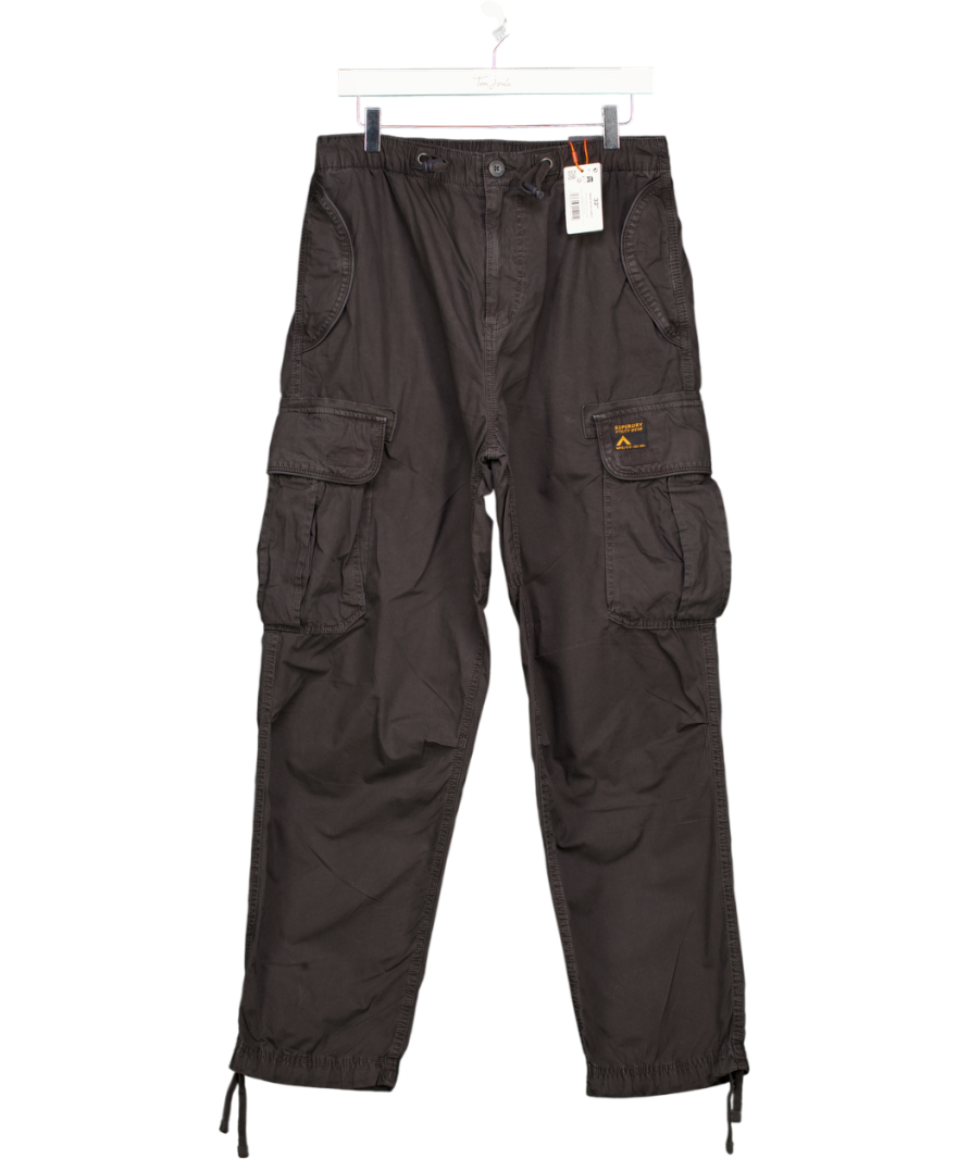 Superdry Black Baggy Parachute Pants W32