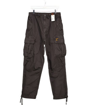 Superdry Black Baggy Parachute Pants W32