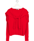 Mint Velvet Red Cashmere Blend Scarf Jumper UK XL