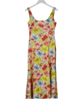 Alexa Chung Cream Floral Kitty Scallop Detail Midi Dress Us8 UK 12