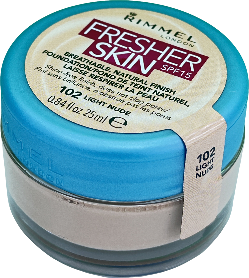 Rimmel Fresher Skin Spf15 Breathable Natural Finish Foundation 25ML -CHOOSE SHADE