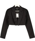 Club L Studio Interrupted Black Cropped Blazer UK 8