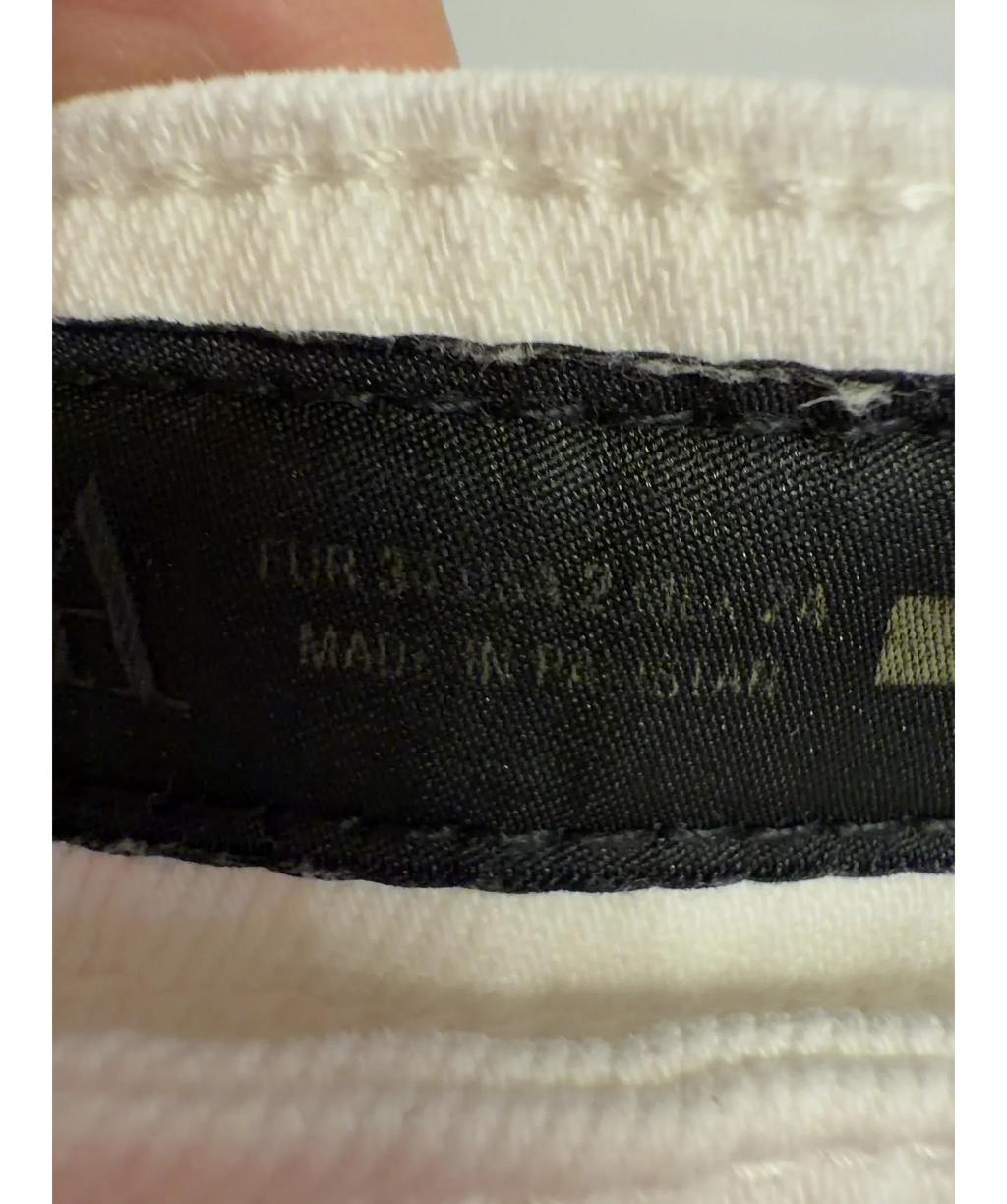 ZARA White Z1975 High-Waist Straight Jeans, size UK 6 — care label
