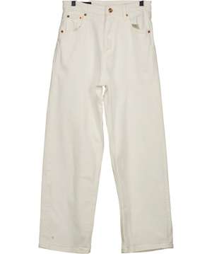 Zara Z1975 High-Waist Straight Jeans White UK 6