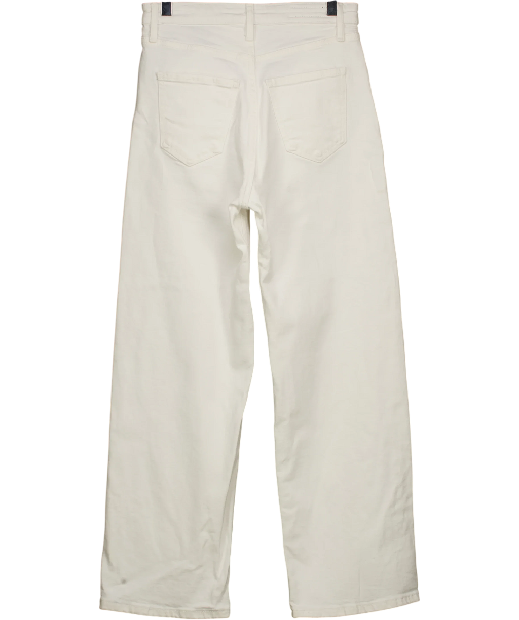 ZARA White Z1975 High-Waist Straight Jeans, size UK 6 — back