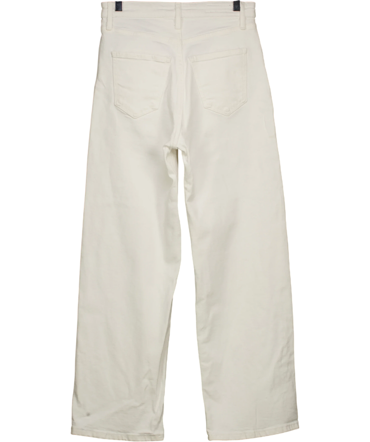 ZARA White Z1975 High-Waist Straight Jeans, size UK 6 — back