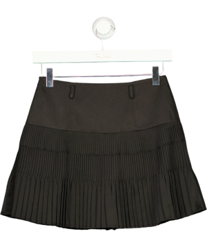 Ancosti Pleated A-line Mini Skirt Black UK XS