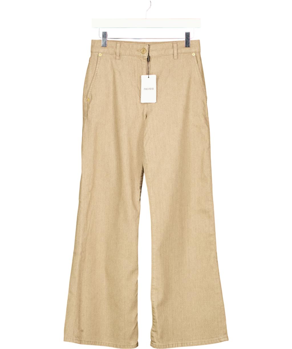 REISS Beige ADDIE-WIDE LEG JEAN SAND, size W25 — front