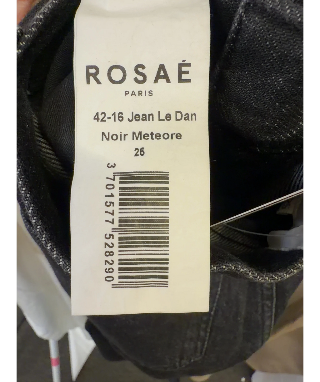 Rosaé Paris Black Jean Le Dan, size W25 — label