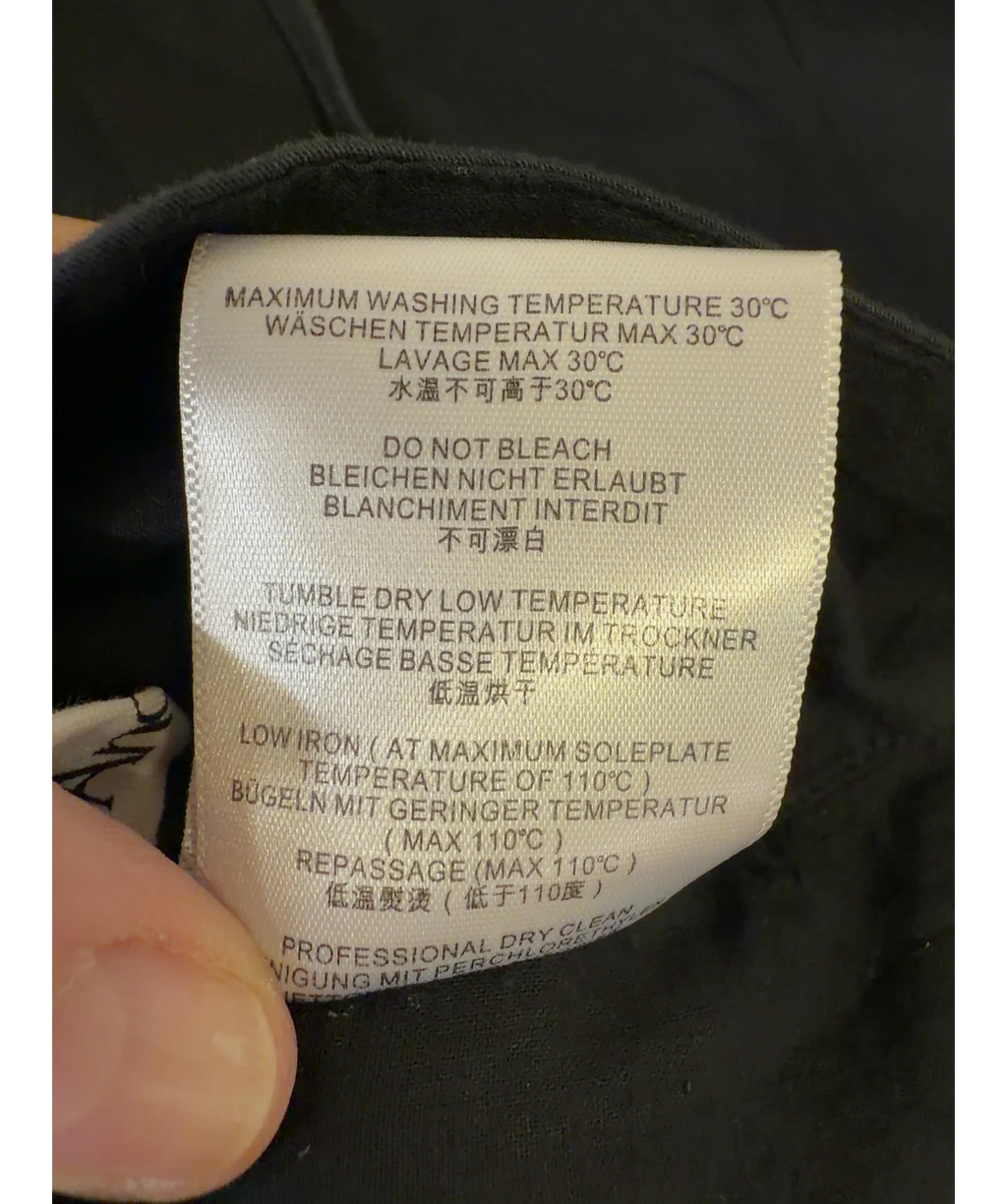 Ancosti Black Colour, size UK XS — label