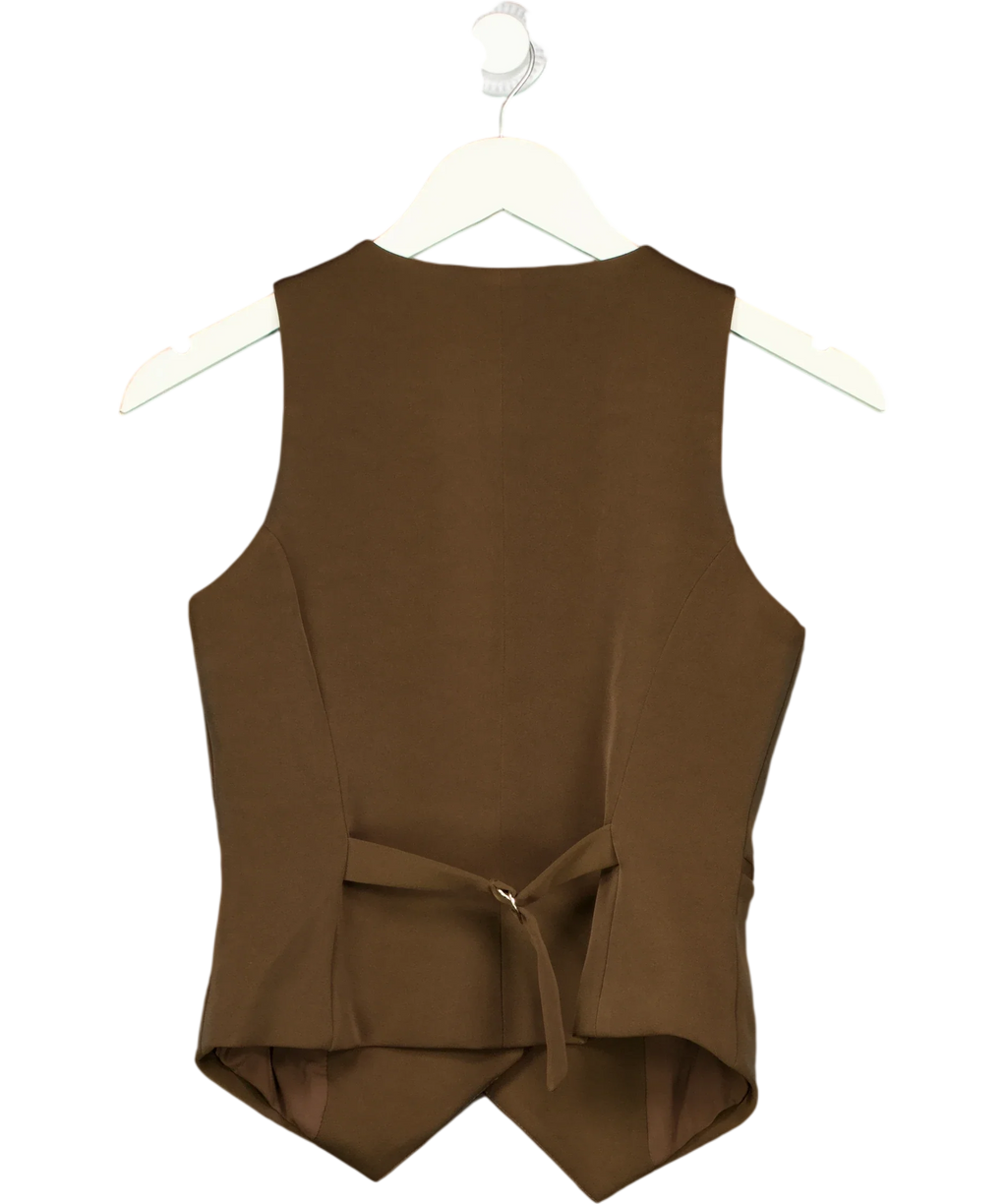 BOA Brown Clean Cut Waistcoat, size UK XS — back