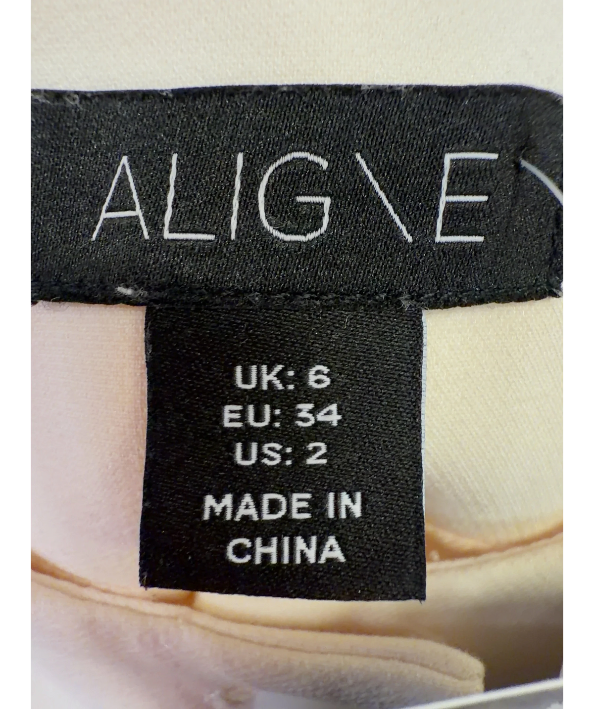 Aligne ivory Mitch High-Neck Waistcoat, size UK 6 — detail