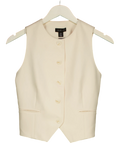 Aligne ivory Mitch High-Neck Waistcoat, size UK 6 — front