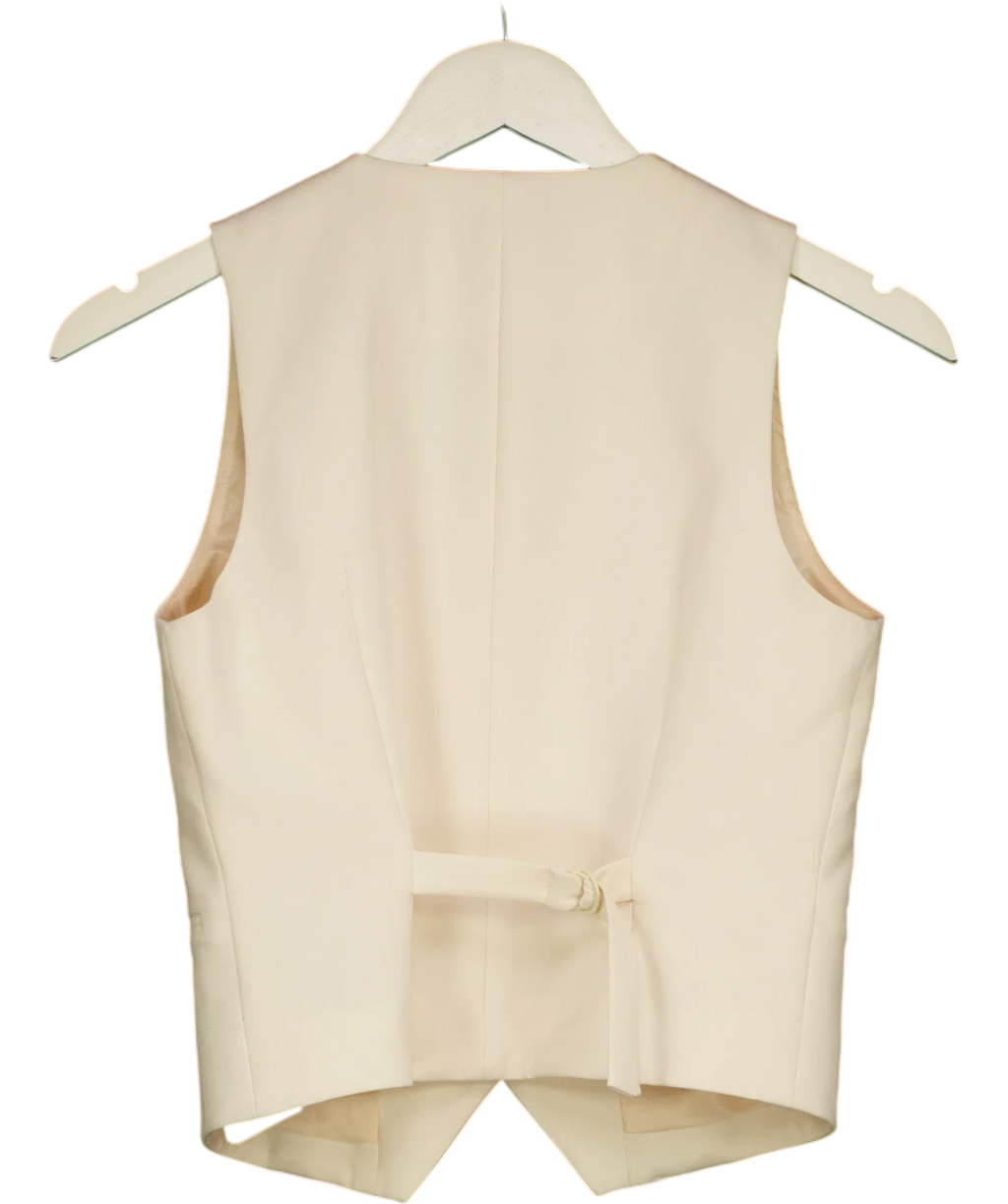 Aligne ivory Mitch High-Neck Waistcoat, size UK 6 — back