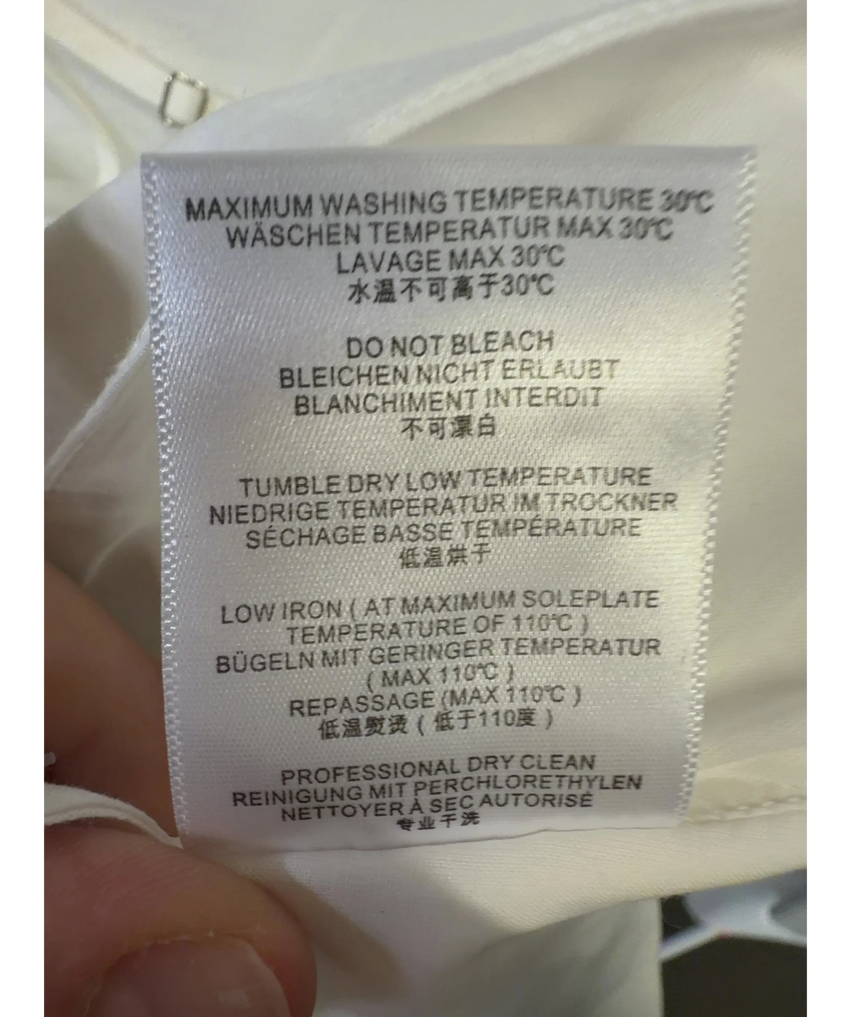 Ancosti White Colour, size UK XS — label
