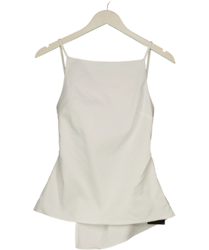 Ancosti White Square Neckline Tank Top UK XS