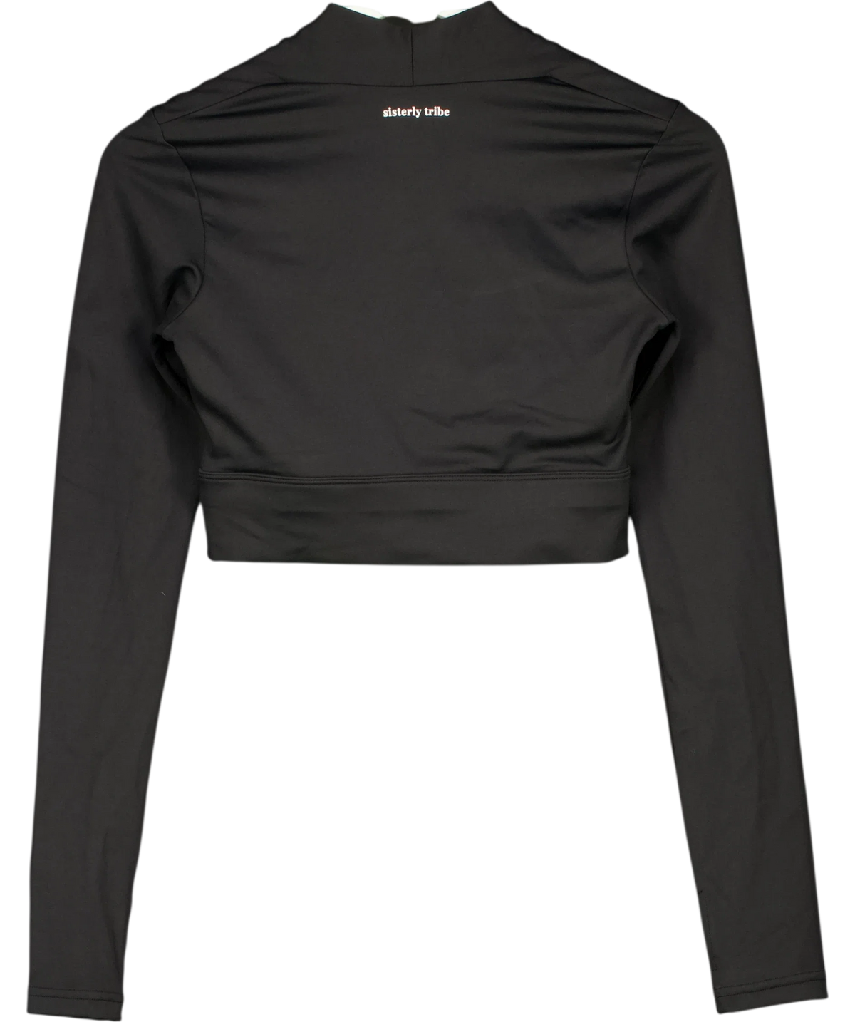 SISTERLY TRIBE Black SoftSculpt Bolero Long Sleeve Top, size UK M — back