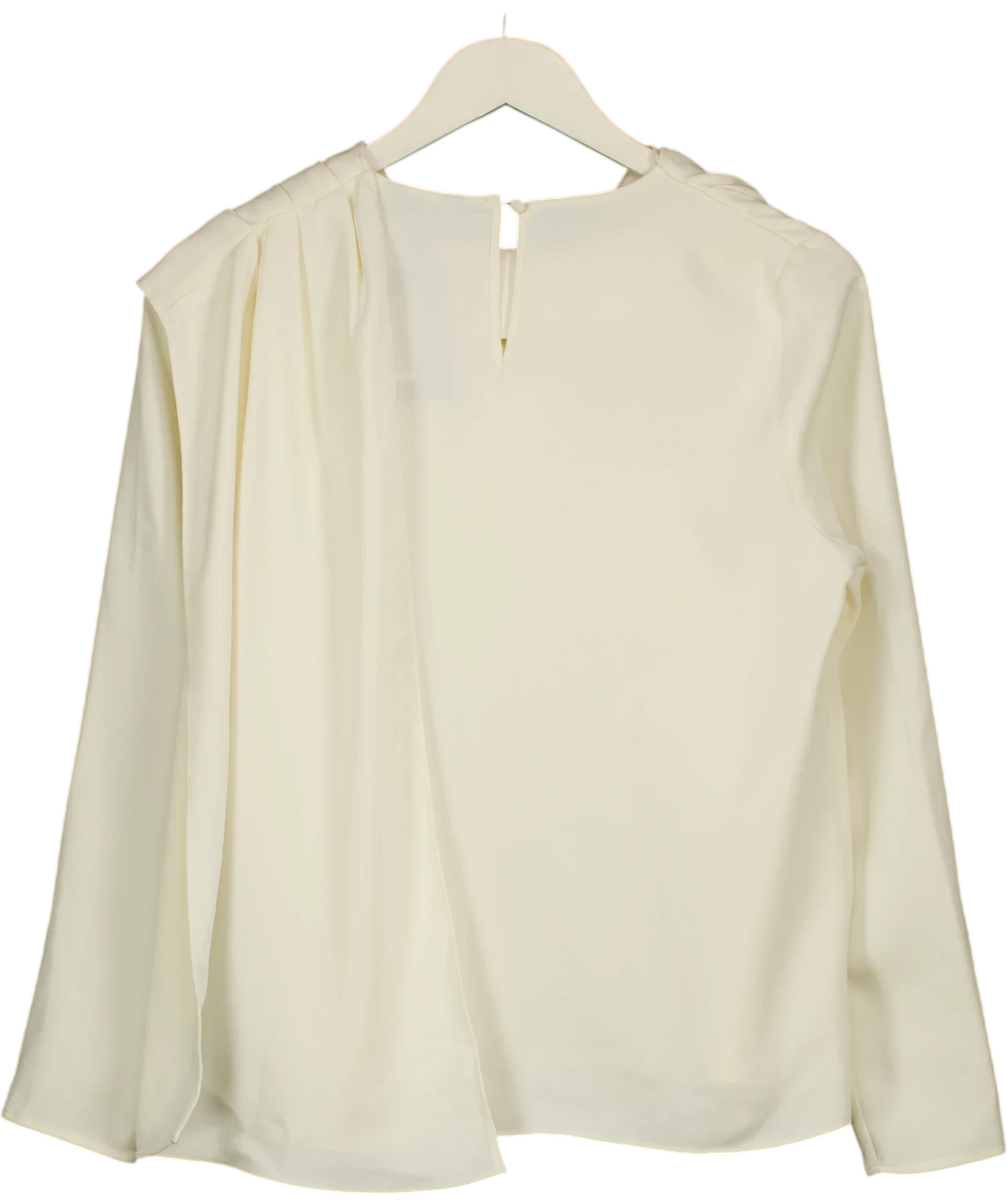 River Island Cream draped overlay blouse, size UK 8 — back