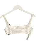 Reformation Cream Kauaii Bikini Top, size UK S — front