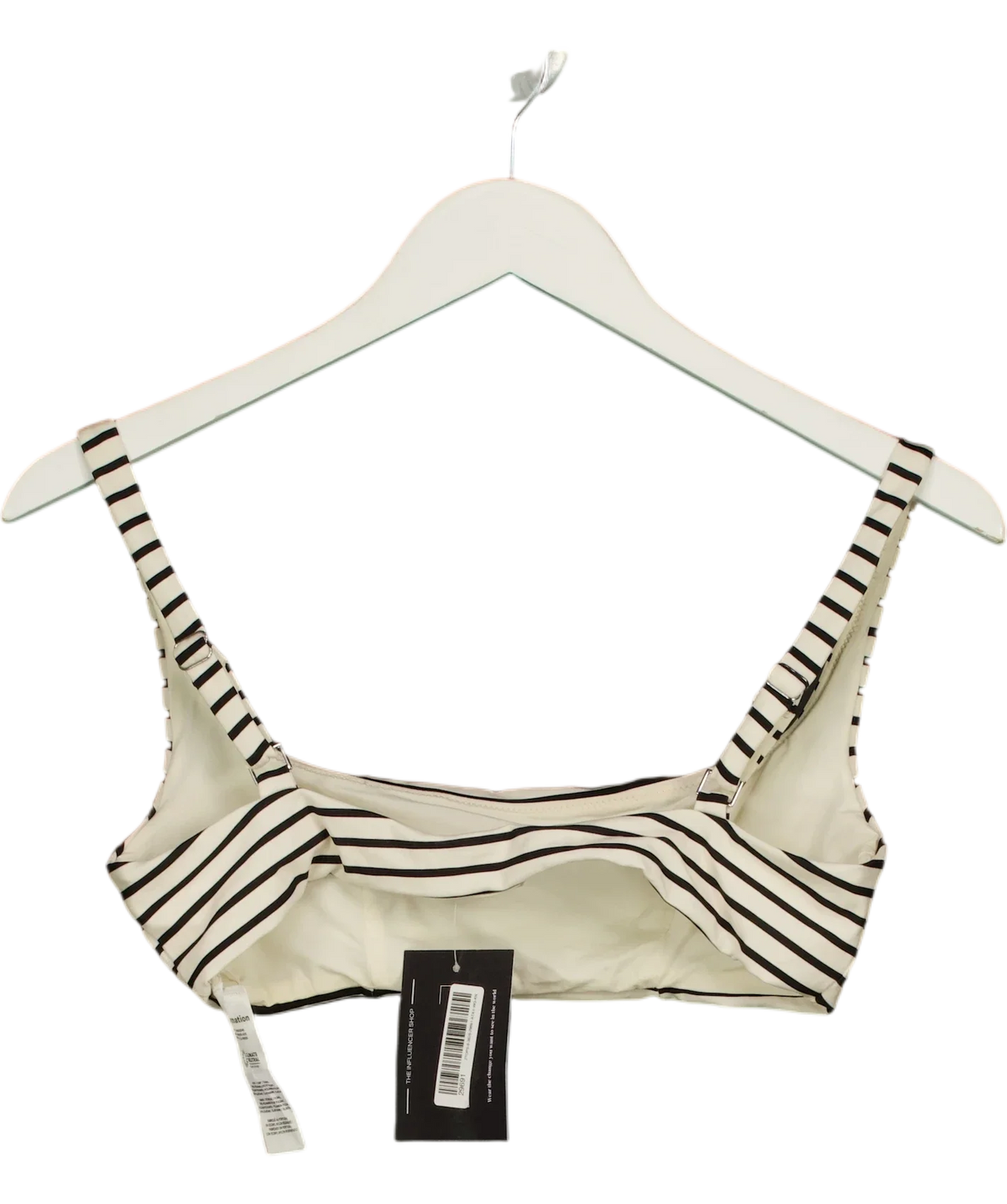 Reformation Cream Kauaii Bikini Top, size UK S — back