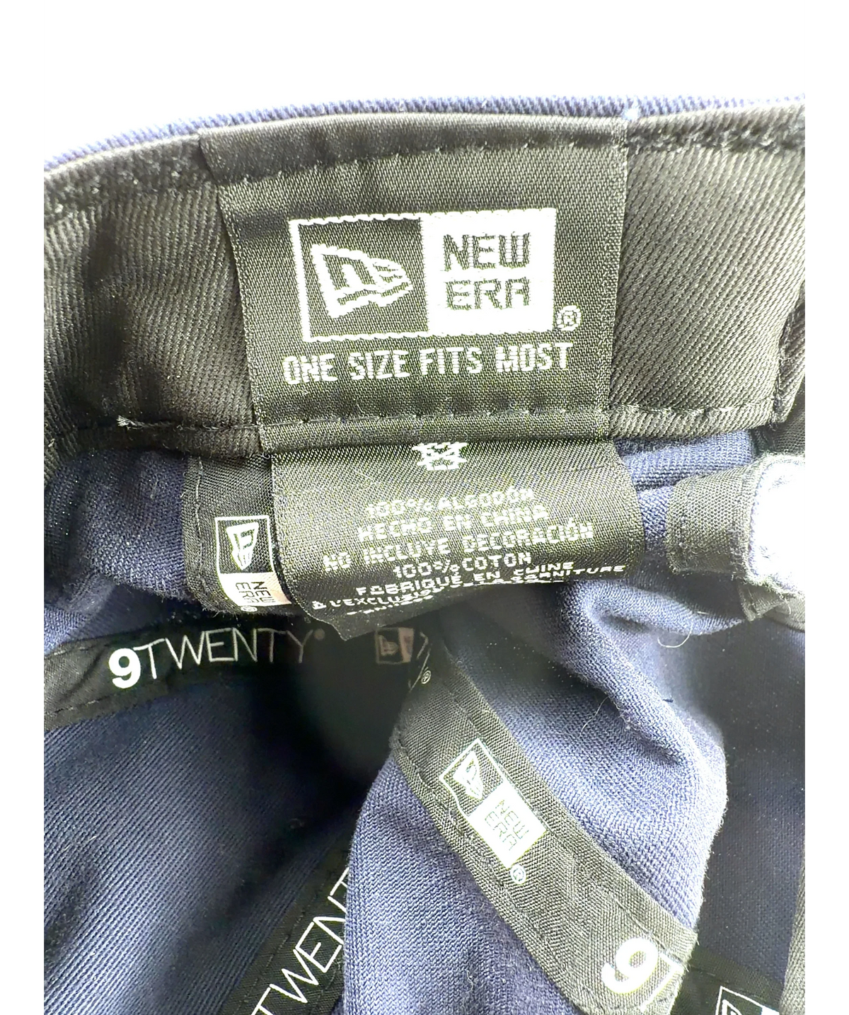 New Era Blue Atlassian Williams F1 Team Traditional Washed 9TWENTY Cap — care label