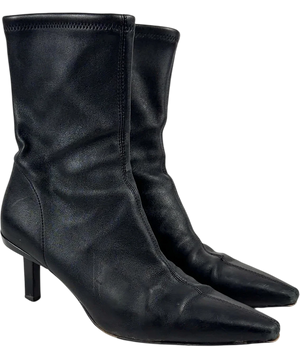 & Other Stories Black Kitten Heel Boot UK 5