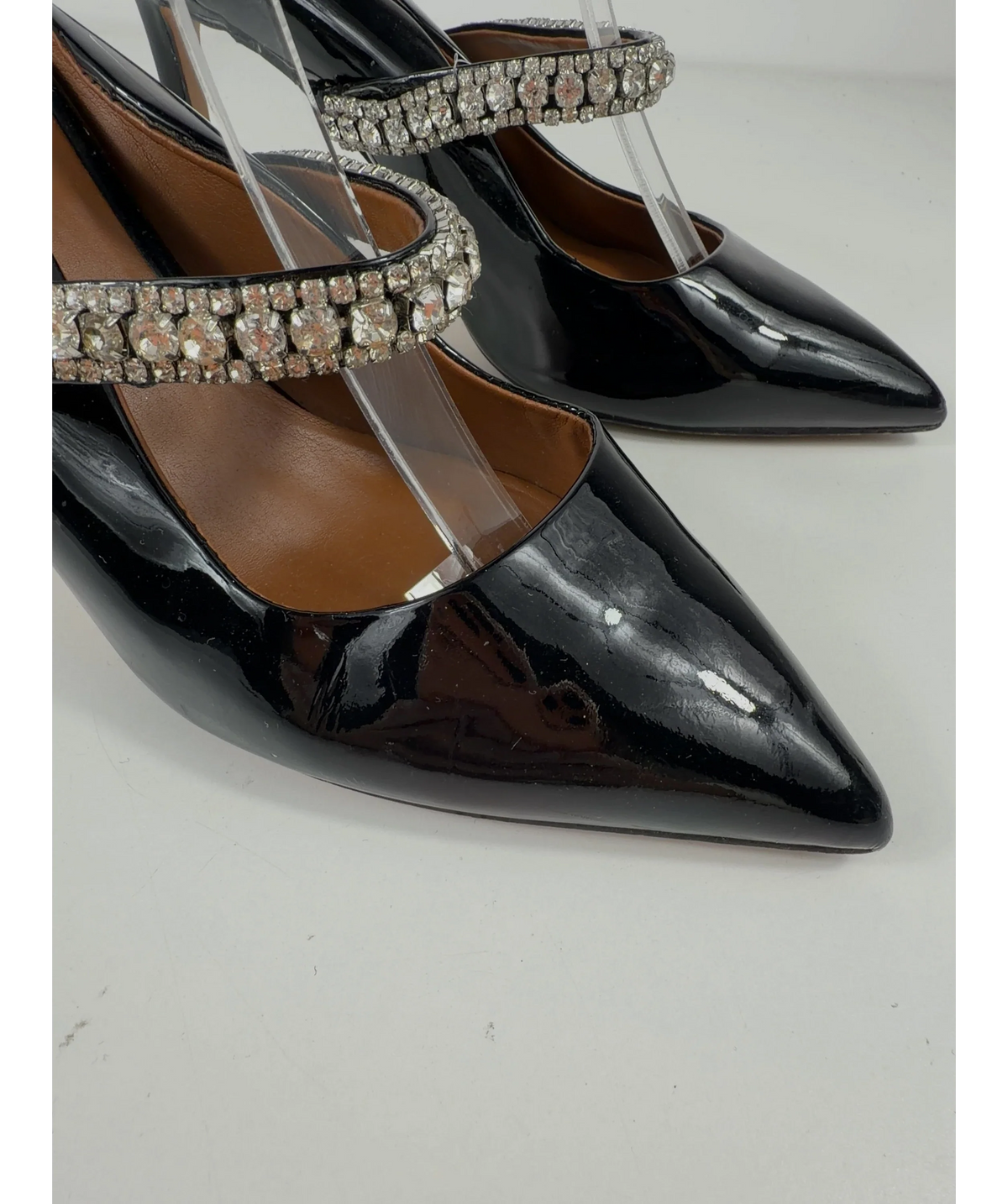 Kurt Geiger Black Strass Point / Duke style patent mule, size UK 5 EU 38 👠 — additional view