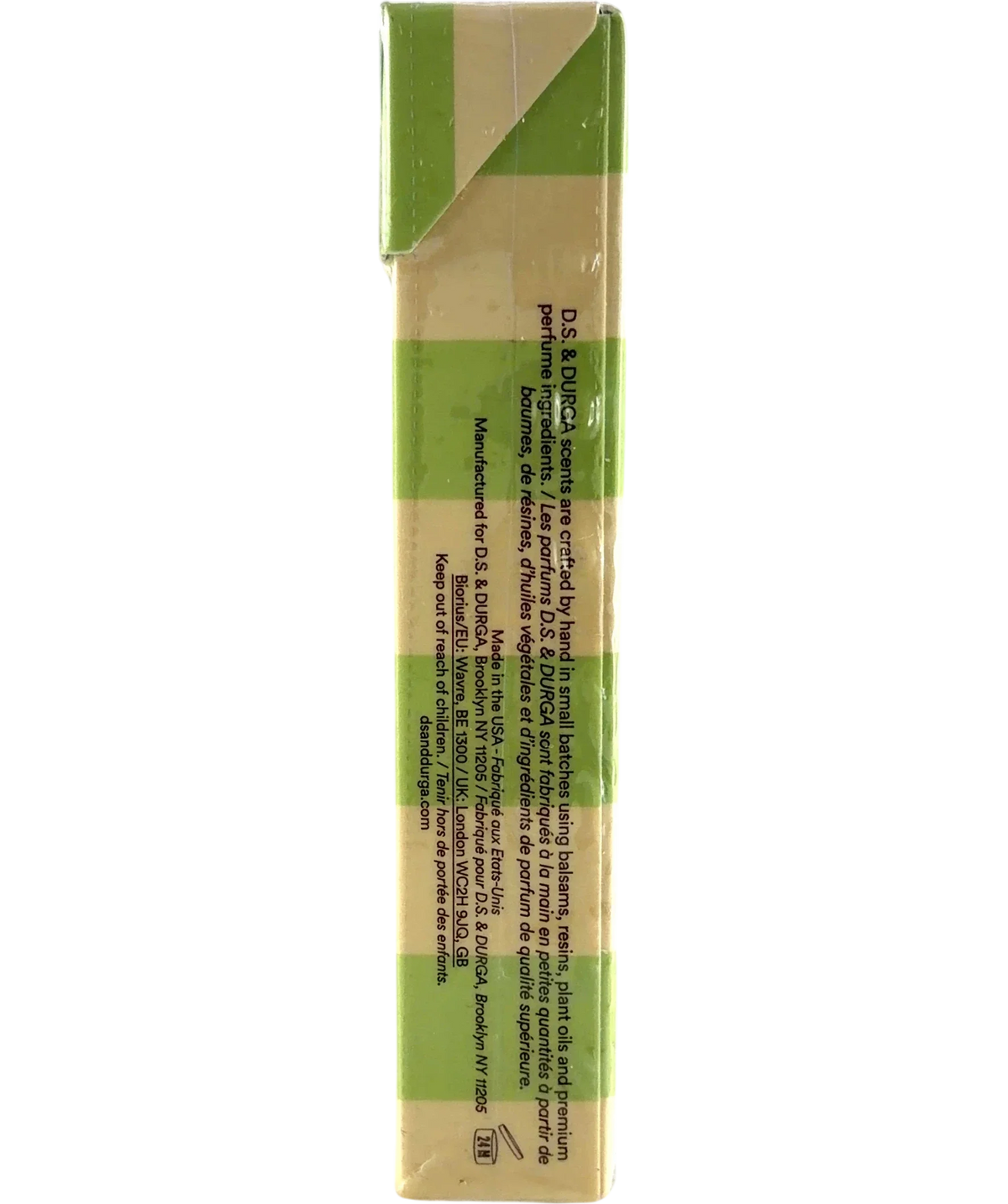 D.S. & Durga Pistachio Pocket Perfume Oil, size 10ml — back