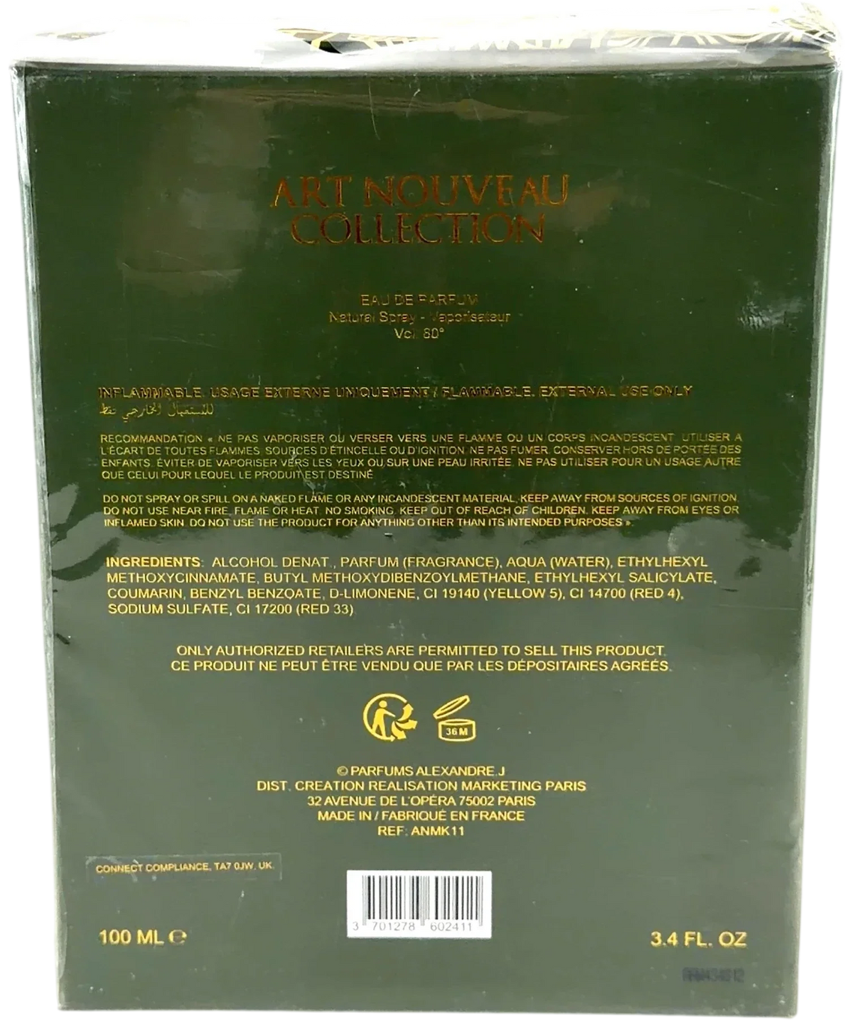 Alexandre.J Shade, size 100ml — back