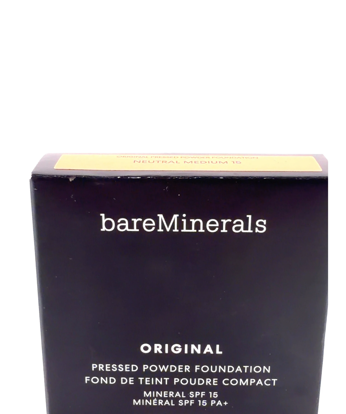 bareMinerals NEUTRAL MEDIUM 15 Original Pressed Powder Foundation Mineral SPF 15, size 9g — label
