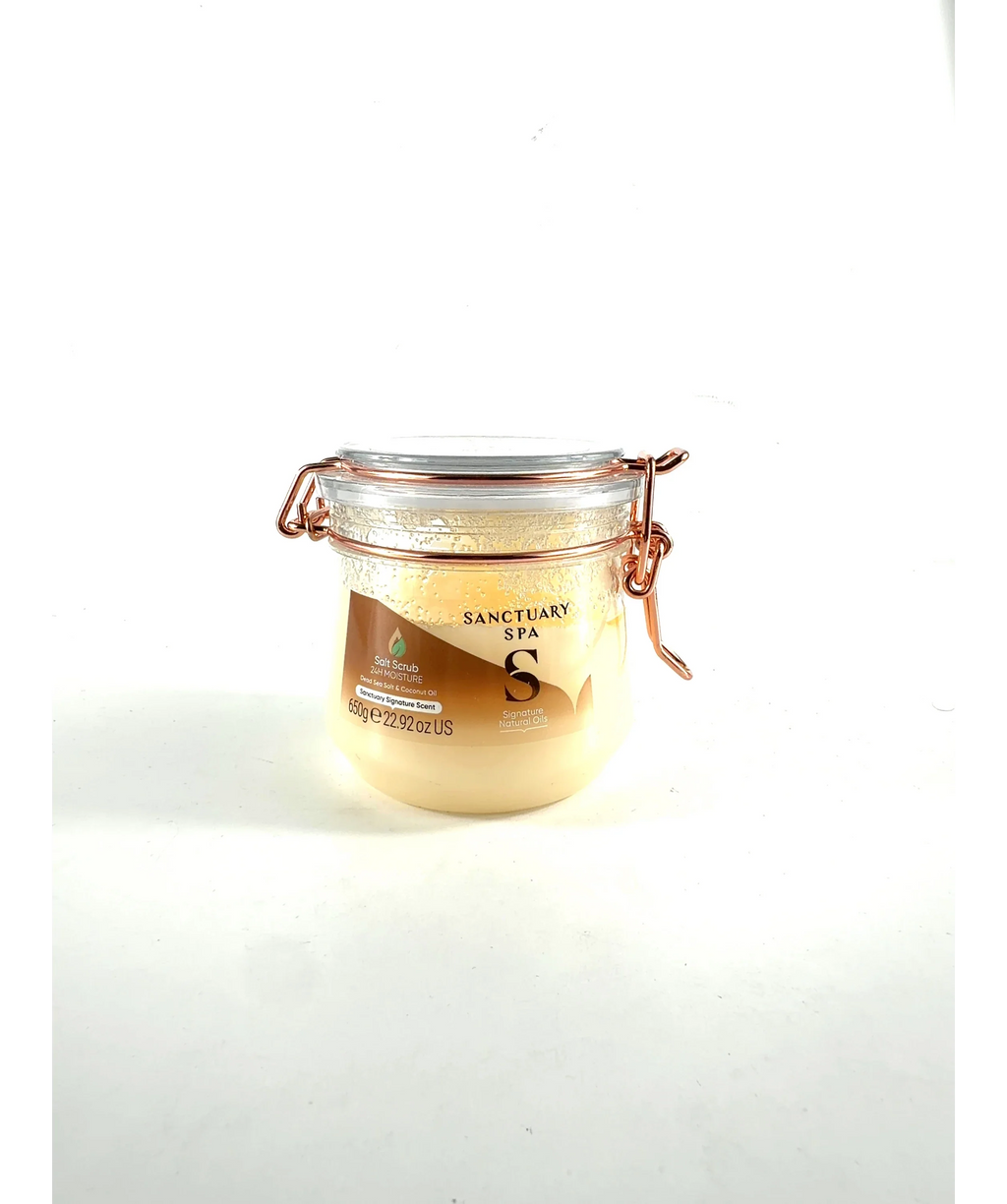 Sanctuary Salt Scrub 24H Moisture, size 650g — label