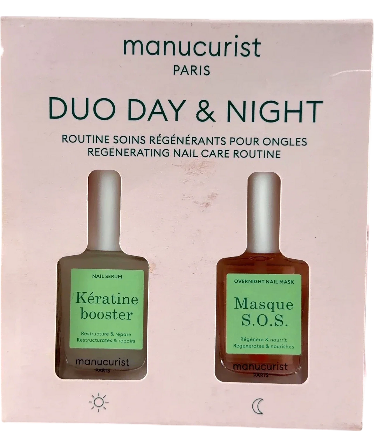 Manucurist Manucurist Duo Day & Night Regenerating Nail Care Routine 2 x 15ml, size 15ml — front