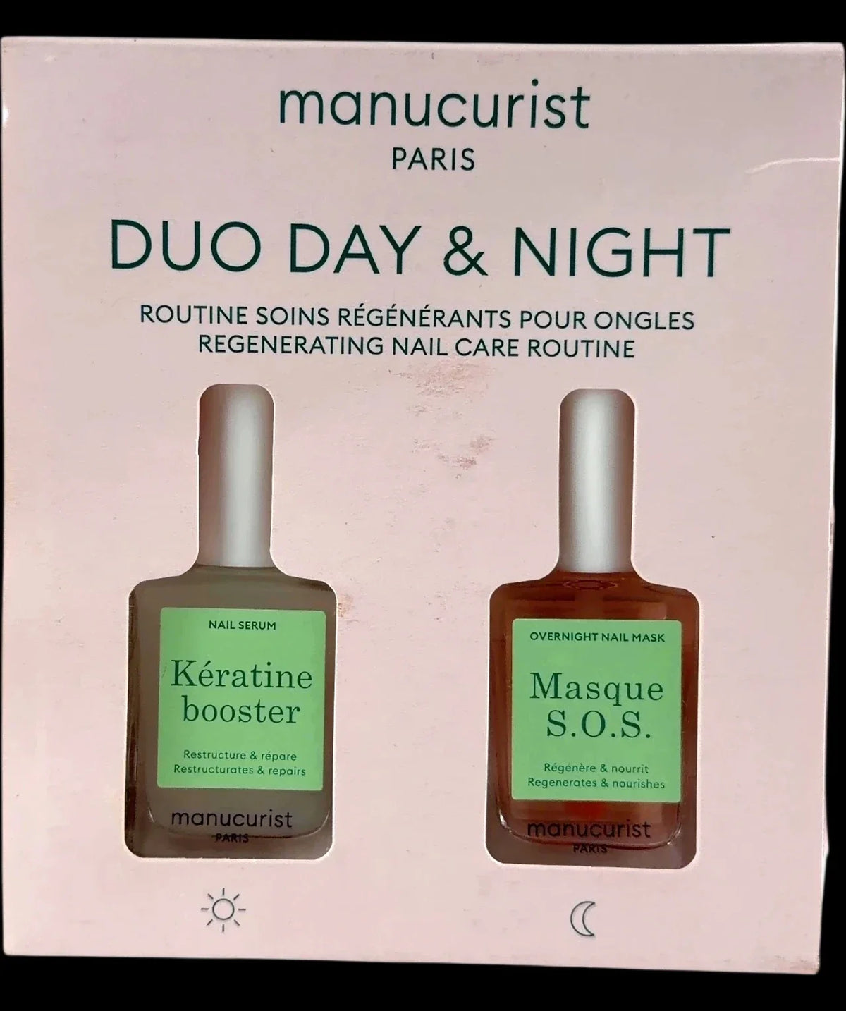 Manucurist Manucurist Duo Day & Night Regenerating Nail Care Routine 2 x 15ml, size 15ml — care label