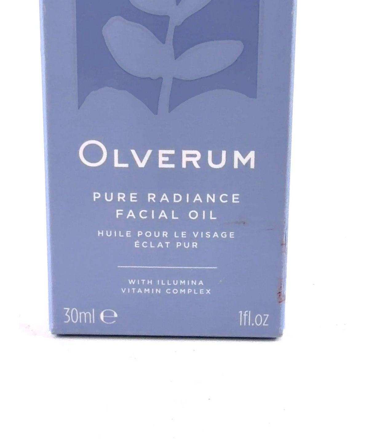 olverum PURE RADIANCE FACIAL OIL, size 30ml — care label
