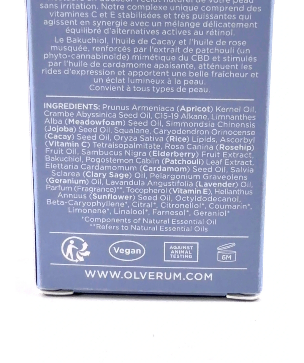 olverum PURE RADIANCE FACIAL OIL, size 30ml — fabric detail