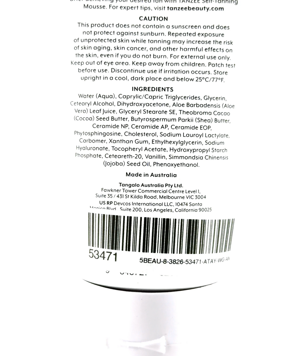 TANZEE Tanzee Barrier Repair Gradual Tan 150g, size 150g — fabric detail
