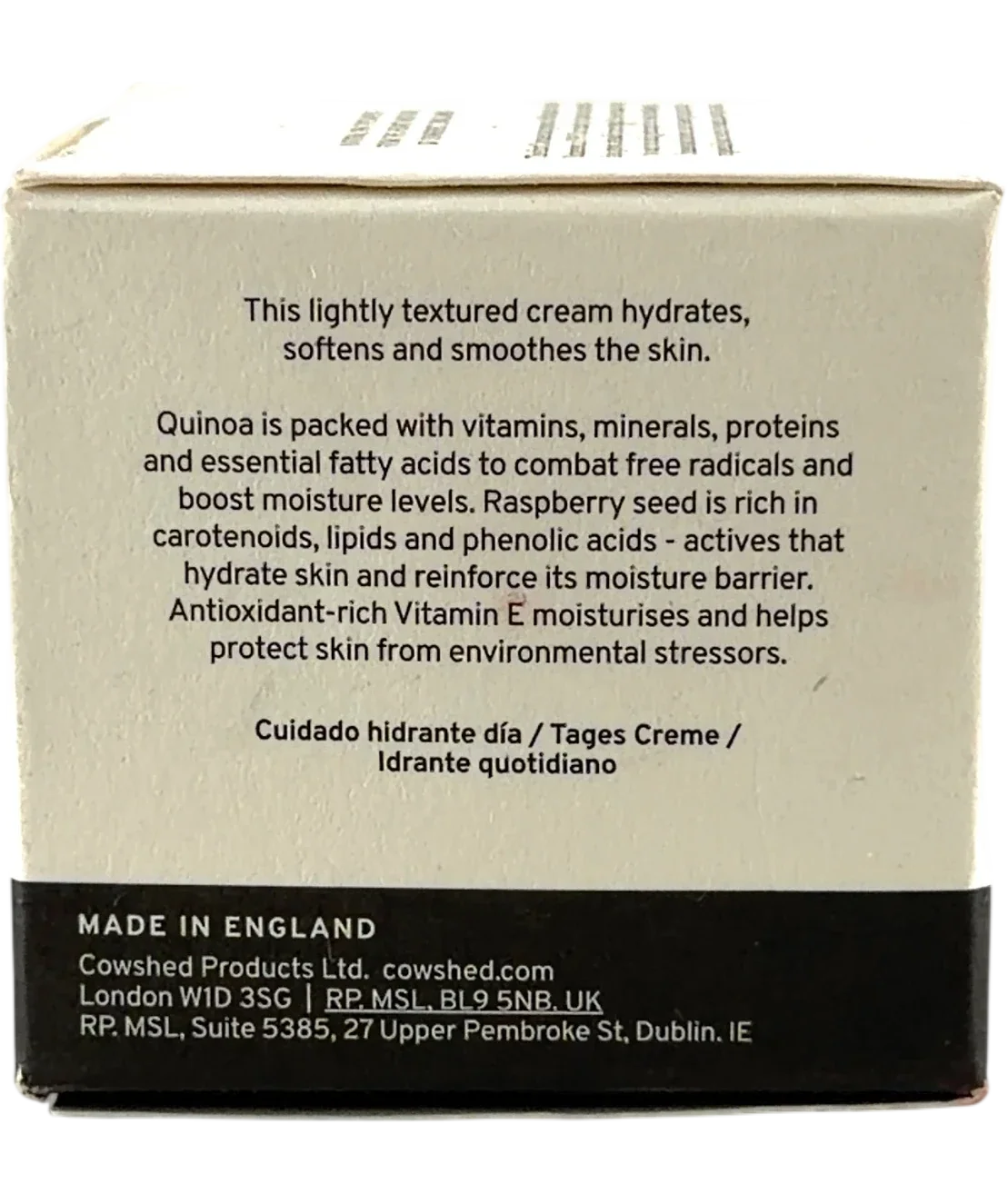 Cowshed Essential Daily Moisturiser, size 50ml — back